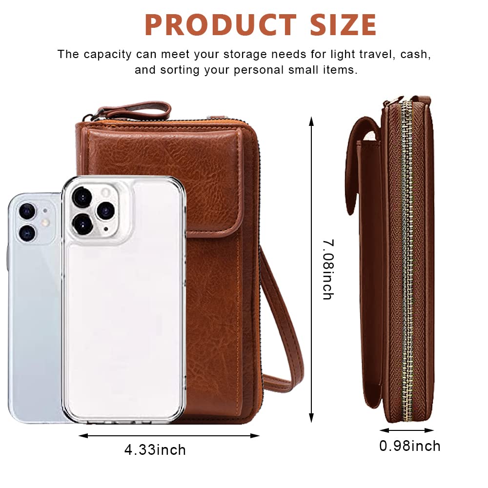 PALAY Crossbody bags for Women Mobile Cell Phone Holder Card Pocket Bag Stylish PU Leather Sling Bags for Women Girls Purse Wallet Mini Shoulder Bags