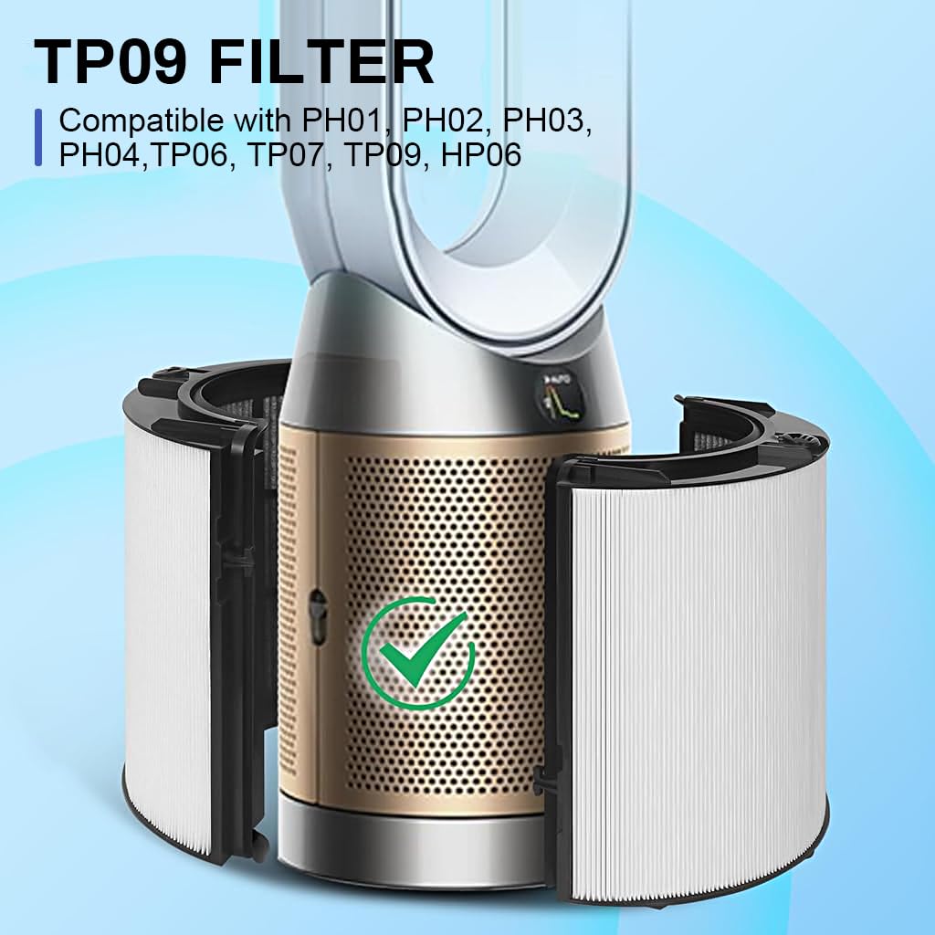 Verilux 2 in 1 Filter for Dyson PH01, True HEPA Filter with Intergrated Activated Carbon Filter Universal Dual Functionality Replacement Filter Dyson PH, TP Series, for PH01 /07/10/, TP07/10 /09/06