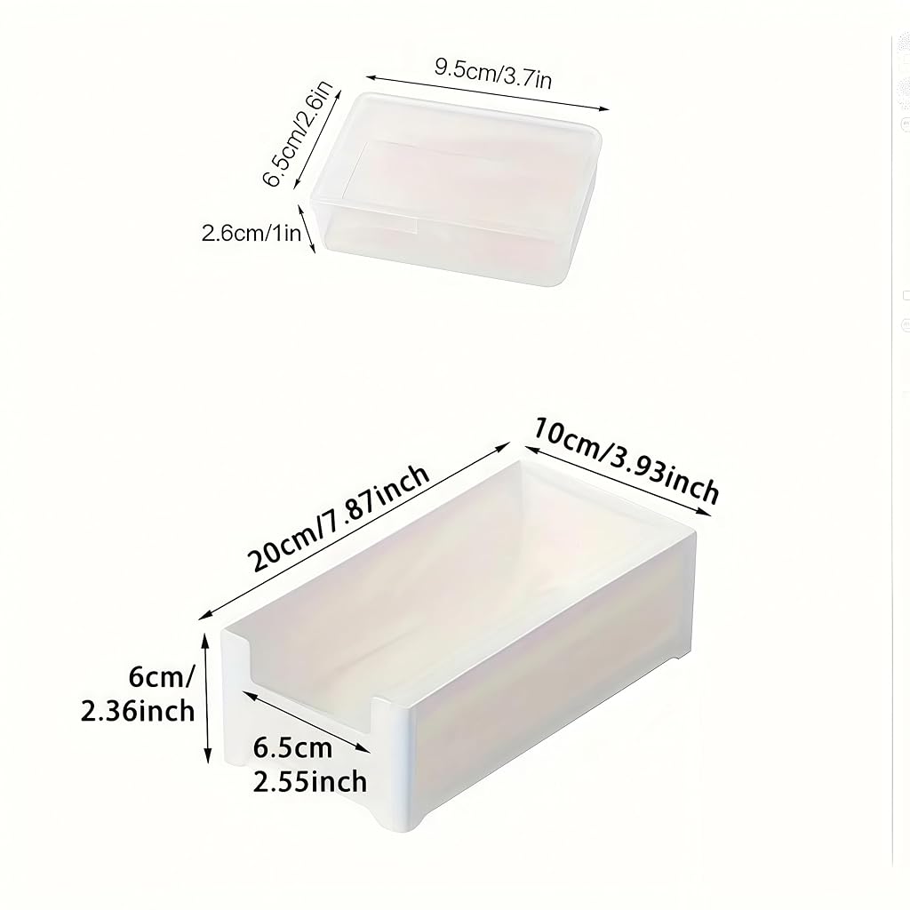 HASTHIP® 7 Box Cable Organizer Storage Box for Office,Home,Desk Accessories Storage Stationery Supplies and Accessories White-Transparent