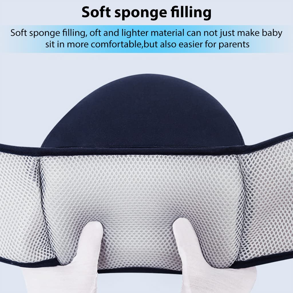 SNOWIE SOFT 6-in-1 Baby Carrier with Lumbar Support 360 All-Position Baby Wrap Carrier Front and Back Backpack Carrier for Breastfeeding Newborn Infant Toddler(7-66 Lb) (Blue1)