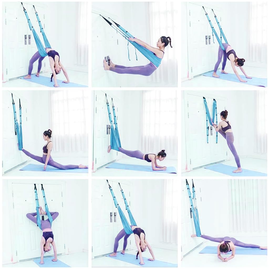 Proberos Yoga Stretching Strap, Elastic Yoga Stretching Strap, Sectional Hoop Yoga Strap for Physical Therapy, Pilates, Yoga, Dance & Gymnastics Exercise