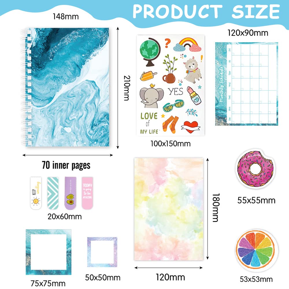 Climberty 93 Pcs Scrapbook Kit with Scrapbooking Supplies Stickers, Journal Supplies Kit Scrapbook Stickers, Aesthetic Paper, Journal DIY Decoration Paper Stickers Craft Kits Notebook Collage Album