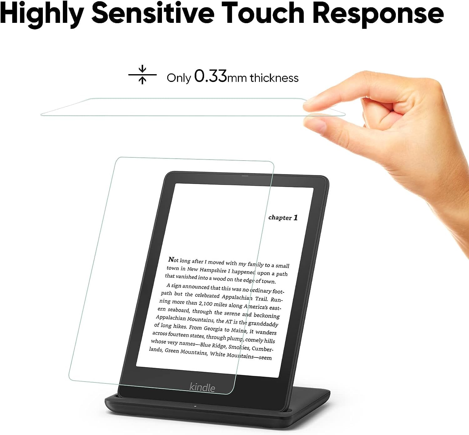 ZORBES 2 Pack Screen Protector for Kindle Paperwhite 11th Generation 2021 or Kindle Paperwhite Signature Edition 6.8 inch, 9H Hardness Tempered Glass Screen Guard, HD Anti-glare Screen Protector