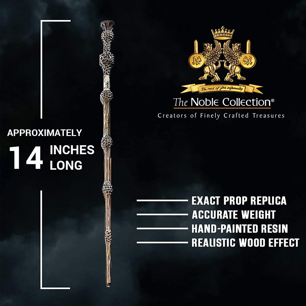 PATPAT Harry Potter Wands with Ollivanders Wand Box,Premium Polyresin & Metal,Party Costume Accessory for Halloween Cosplay Masquerade Christmas Gifts - Dumbledore (Multicolor)