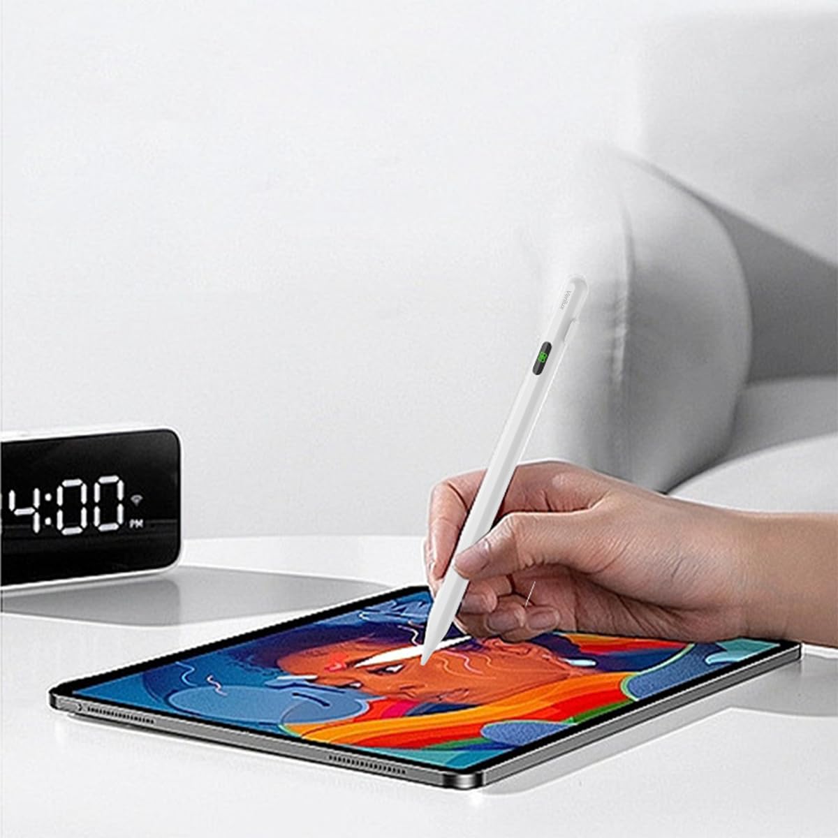 Verilux Stylus Pen for iPad 2018 and Later iPad Stylus Pen with LCD Power Display High Precision & Double Tap ON/Off for Apple Pencil Palm Rejection Smart Pen for Tablet with Tilt Sensitivity