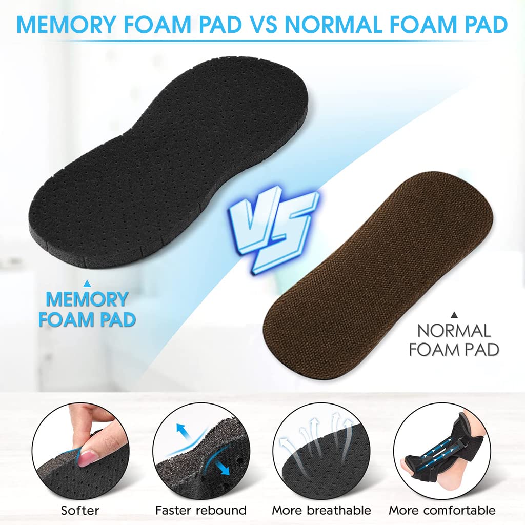 HANNEA Plantar Fasciitis Splint Plantar Fasciitis Heel Support for Man & Women Pain Relief Plantar Fasciitis Adjustable Foot Splint Massage Ball, Fasten Strap, 2 Arch Pad, Drawstring Pouch