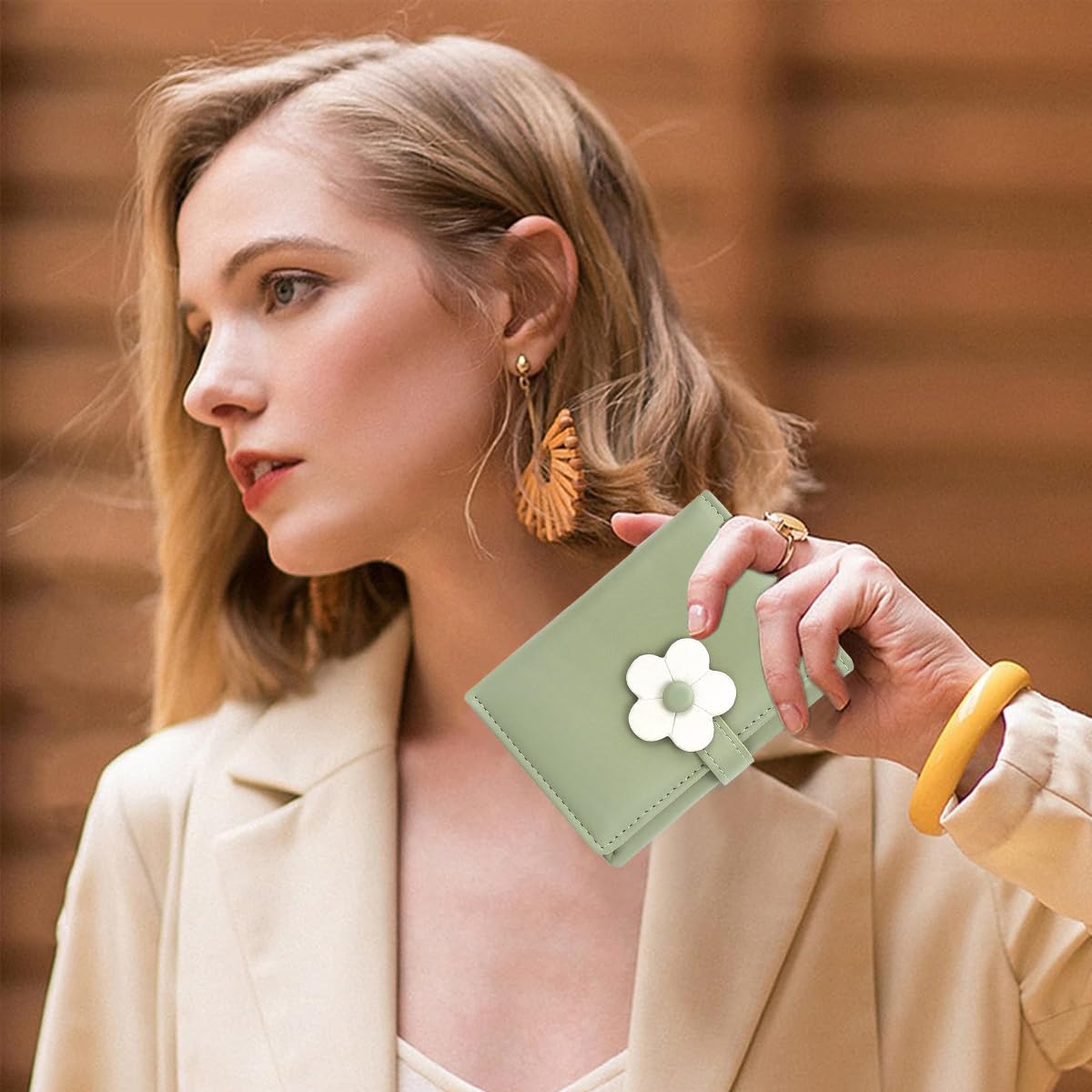 PALAY PU Leather Card Bag Purse Stylish Women Card Bag Purse Cash Wallet Portable Wallet Coin Bag Bifold Wallet for Women Gift Wallet for Women