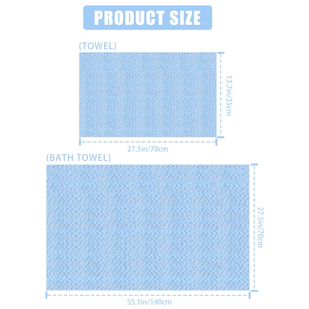HASTHIP Set of 2 Bath Towel Set, 100% Cotton Soft Towels for Bathroom, Premium Quality Towels For Bathroom, Quick Dry, Absorbent, Hotel Towels For Daily Use (1 Bath Towel, 1 face Towel)