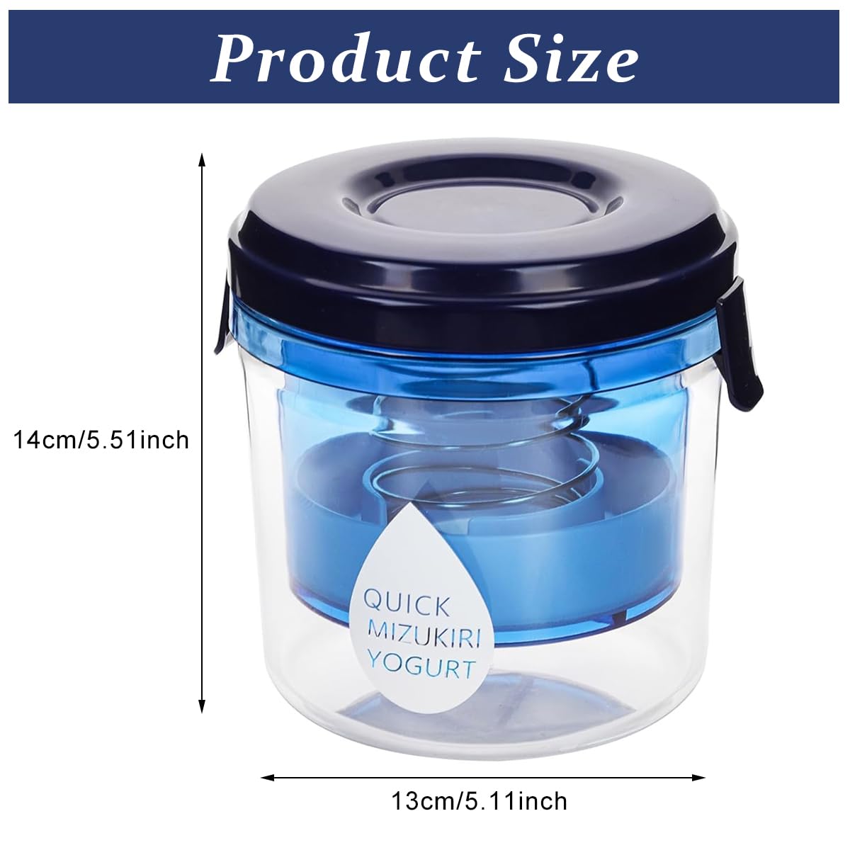 HASTHIP Yogurt Strainer, Yogurt Maker Strainer Cheese Maker Spring-Loaded Yogurt Press BPA Free Reusable Yogurt Strainer Greek Yogurt Strainer Home Made Yogurt Strainer