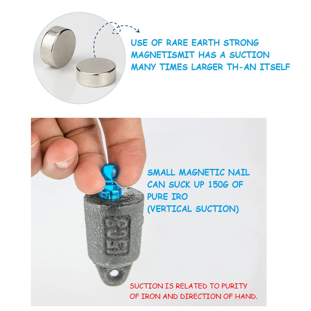 HASTHIP 36Pcs Fridge Magnets, Neodymium Magnets Whiteboard Magnets Strong Magnetic, Rainbow Fridge Magnet for Whiteboard Noticeboard Refrigerator Map (Colorful)