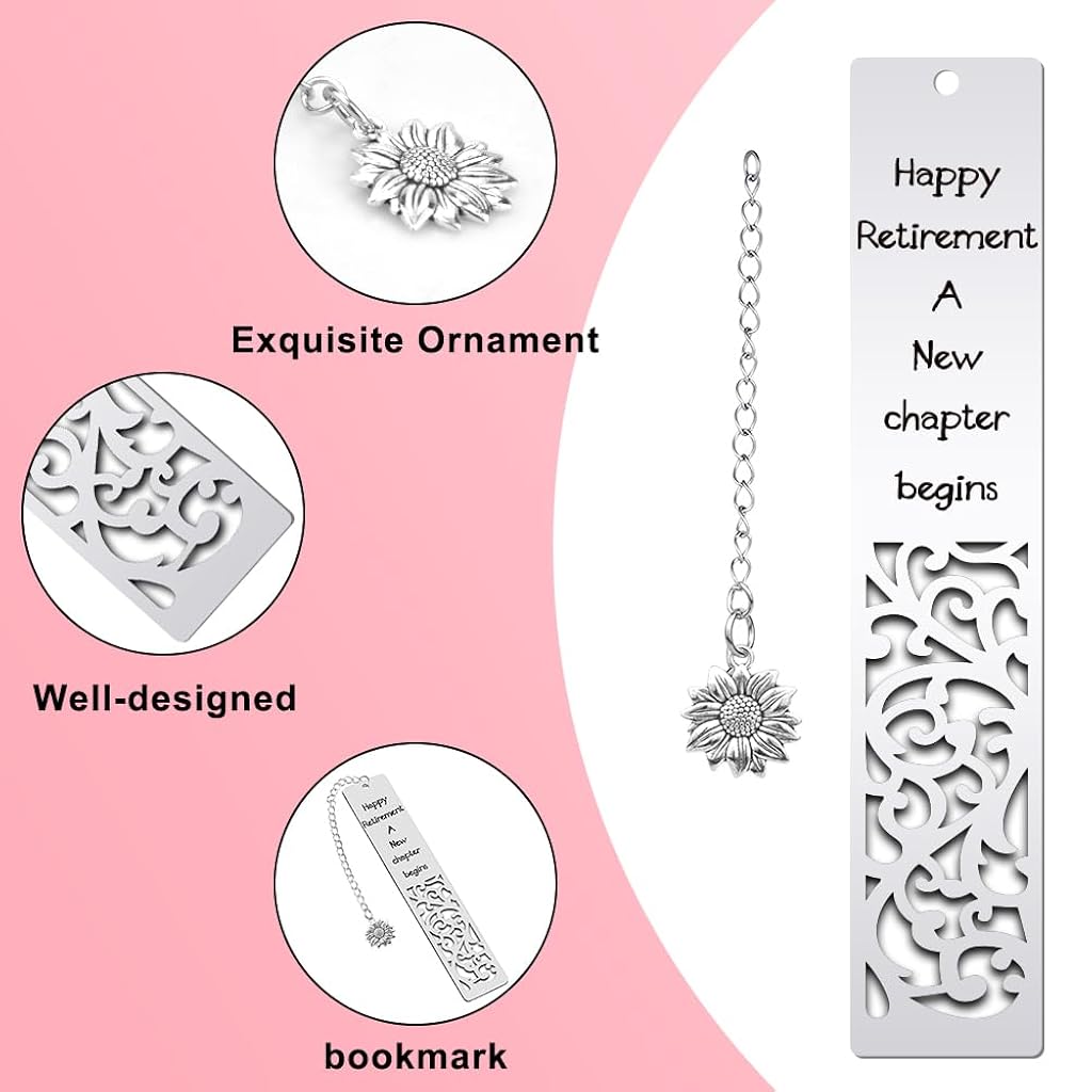OFIFO® Elegant Retirement Bookmark Gift - Heartfelt Keepsake for Retiring Women, Teachers, Nurses & Colleagues, Thoughtful Farewell Present for Mentors