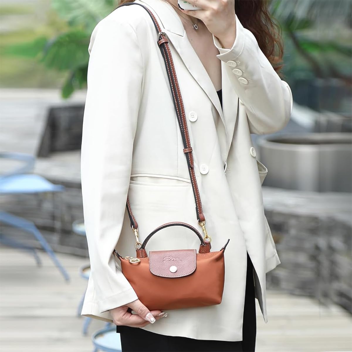 PALAY Shoulder Strap for Bag Fashion Shoulder Strap for Crossbody Bag Brown Satchel Shoulder Strap 47'' Adjustable eQuick Release Shoulder Strap Bag Modification DIY Shoulder Strap Kit