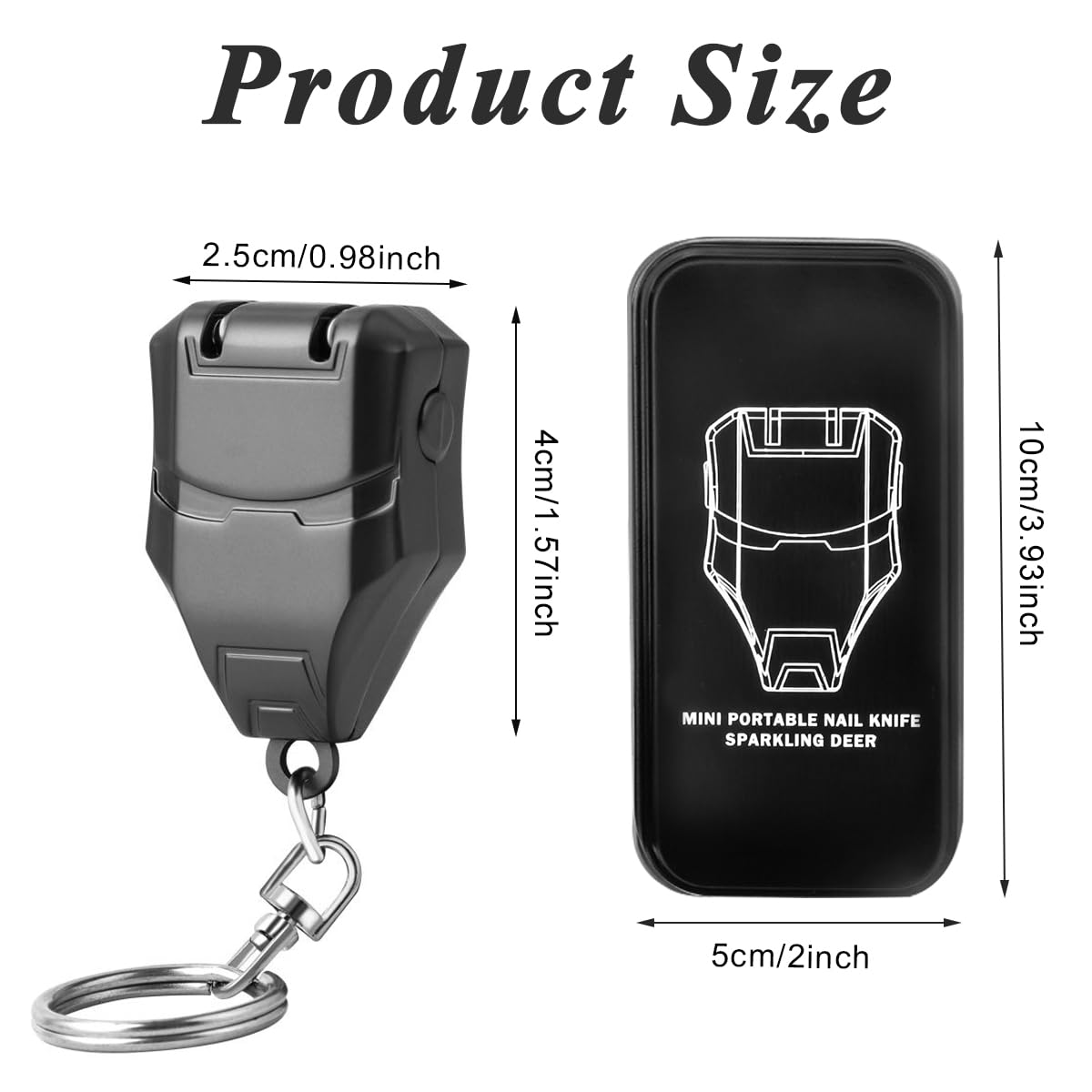 MAYCREATE Folding Nail Clipper with Filer Heavy Duty Nail Clipper for Thicken Nail Travel Nail Trimmer with Key Chain & Storage Box Creative Design Nail Cutter