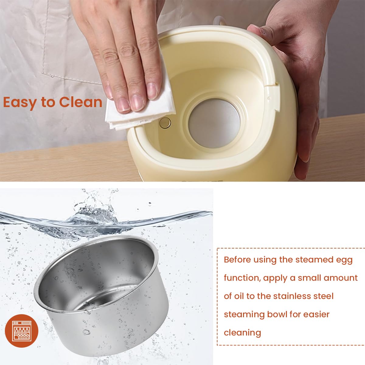 Supvox Egg Maker - Electric Egg Cooker With Auto Shut Off And Alarm- Egg Boiler Machine for Hard Boiled, Soft Boiled, Steamed Egg
