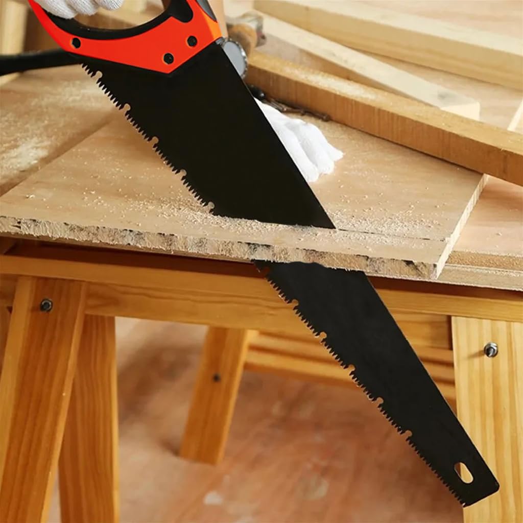 HASTHIP 45cm Hand saw for Wood, Plywood Cutting, Heavy Duty Manganese Steel Heat Treated Handsaw for Pruning, Gardening, High Cutting Efficiency, Hand-Crafted Tool for Carpenter