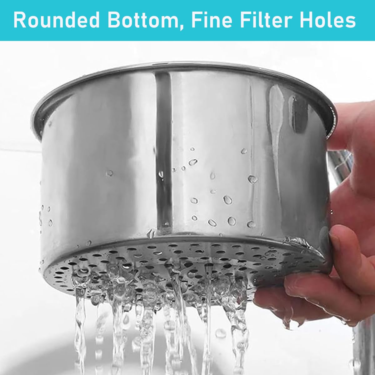 HASTHIP Kitchen Sink Strainer Basket Stainless Steel Hanging Sink Drain Basket for Residues Preventing Clogs Reuseable Kitchen Sink Mesh Strainer