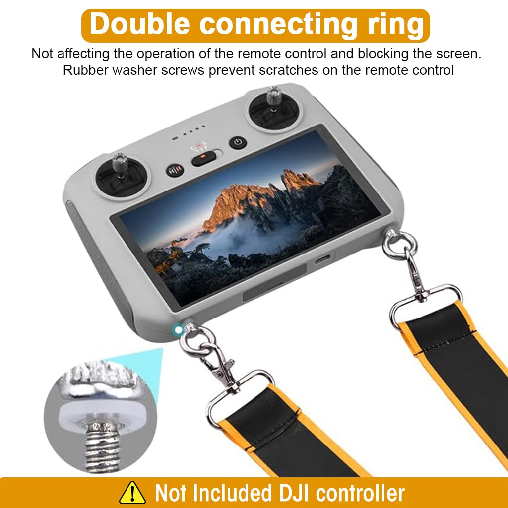 Verilux Neck Strap for Controller of DJI Mini 3/ Mini 3 Pro/Mini 4 Pro/Air 3/ Air 2S/Mavic 3 Classic, Controller Neck Strap 22.8 inches Detachable Neck Strap with Attachment Rings
