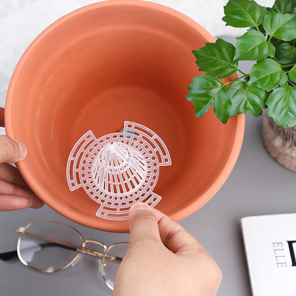 HASTHIP Flower Pot Hole Mesh - 10Pcs Plant Aeration Cone - Soil Air Diffuser Cone for Flower Plant - 7.4cm bonsai pots Drain Hole Cone - Prevent Waterlogging for Bonsai Pot & Succulent Planters
