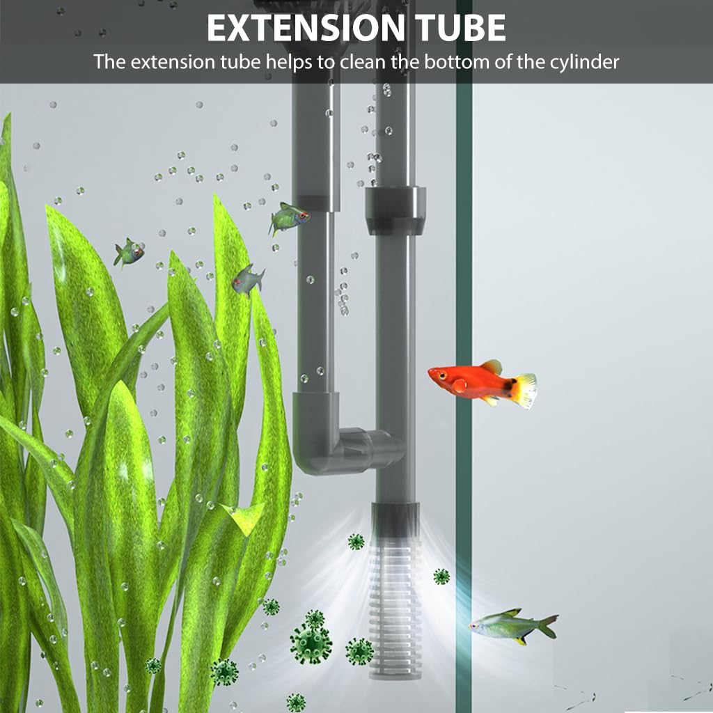 Qpets 3W Aquarium Filter Quiet Fish Tank Filter Aquarium Filter for 9-36L Fish Tank Small Fish Tank Filter Wall Mounting Aquarium Filter