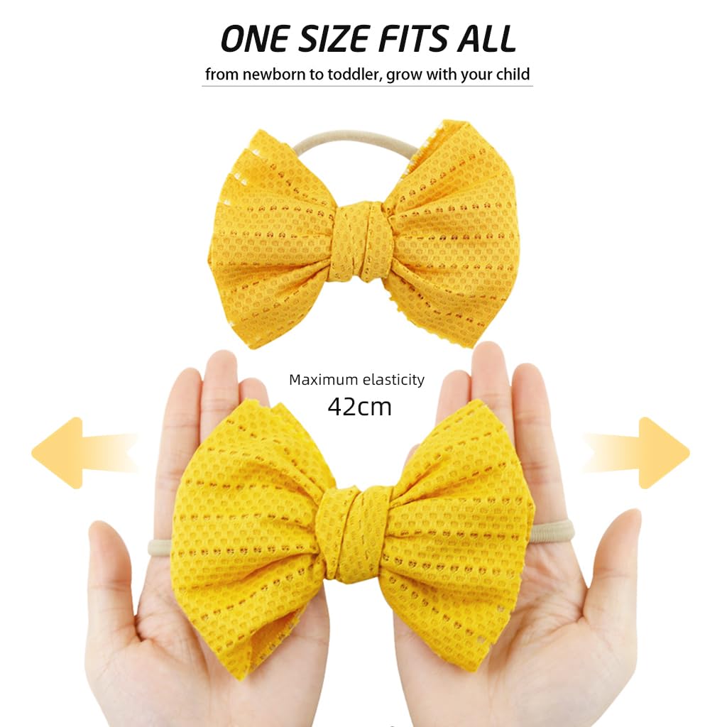 SNOWIE SOFT Sunglasses for Kids Sunglass Bow Headband Set Toddler Sunflower Sunglasses Headband Gift Set Stretchy Bow Baby Hair Band Fashion Beach Sunglasses Shower Gift for Kids