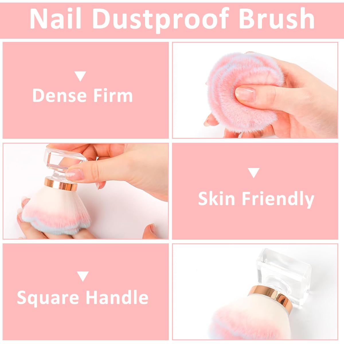 MAYCREATE Nail Art Dust Brush Nail Polishing Dust Bush Soft Nail Cleaning Brush Nail Brush Nail Art Manicure Tools Nail Dust Cleaner Manicure Brush Clean Up Tools