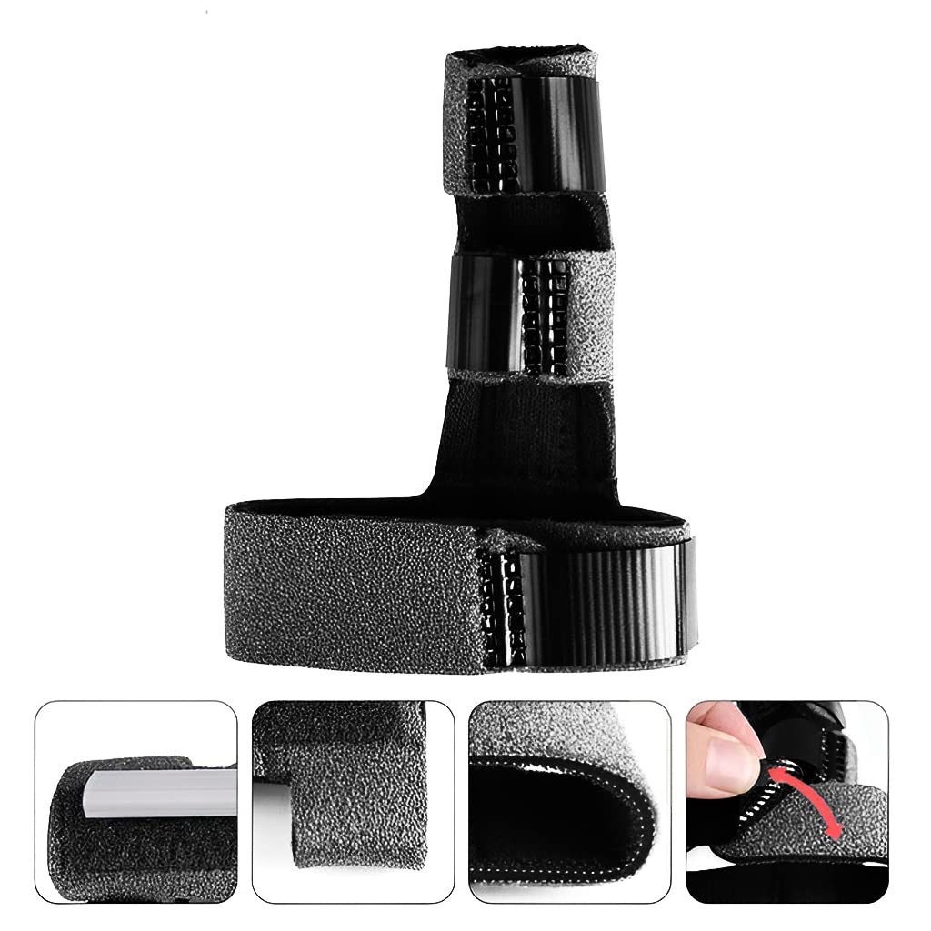 HANNEA Finger Splint for Middle Finger Knuckle Brace Finger fix Splint Straightening Support Protection Sleeve for Finger Immobilization, Fracture, Pain Relief(Black)