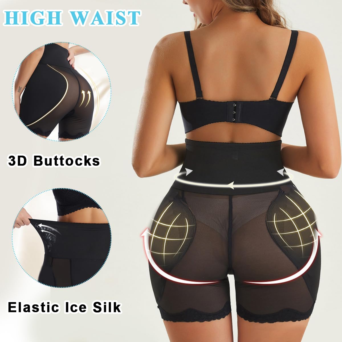 PALAY Hip Pads for Women Hip Dip Pads, Enhancer Shapewear for Women High Waist Shapewear Butt Lifter Pad Panties(XXL)