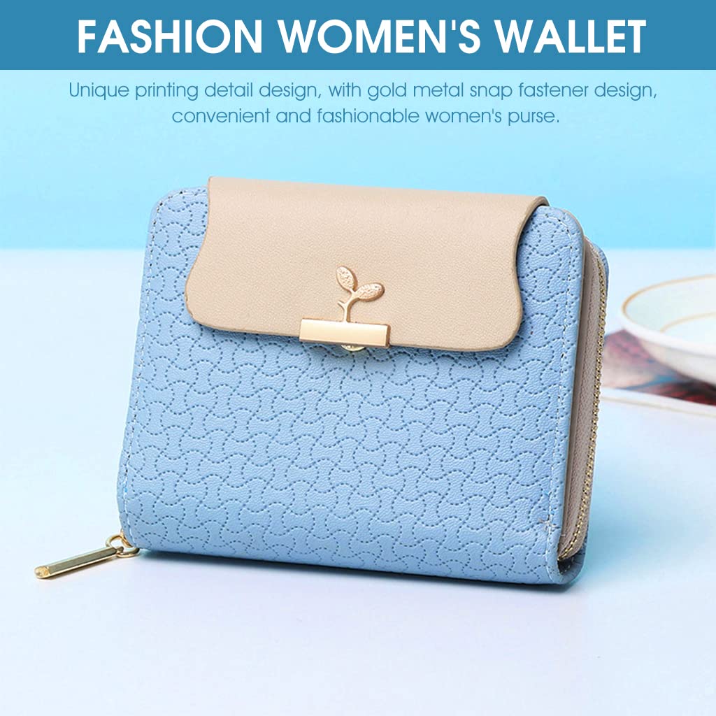PALAY Mini Wallet For Women PU Leather Purse with Zipper Bifold Card Coin Holder Cash Bag Clutch Wallet Fashion Women Wallet Purse Gift Small Wallet for Girl