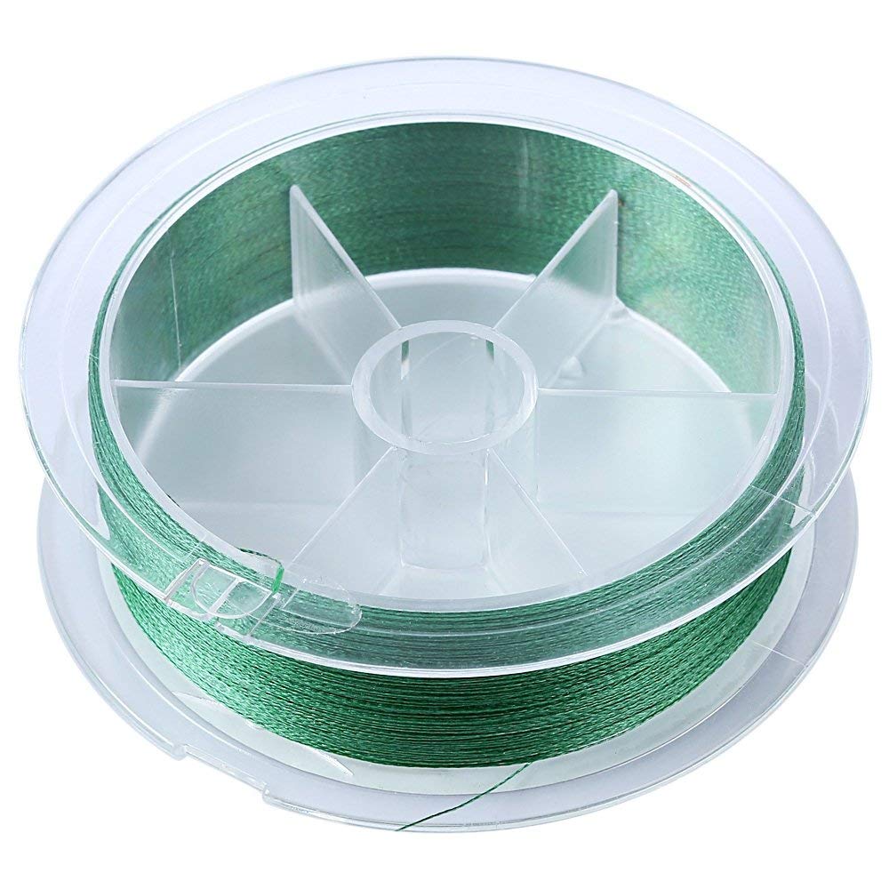 ZORBES Strong Fishing Line, 0.50mm 80LB 100M PE 4 Strands Monofilament Braided Fishing Line Angling Accessory, Durable Fishing Line (Green, Max Tension 36.2KG)