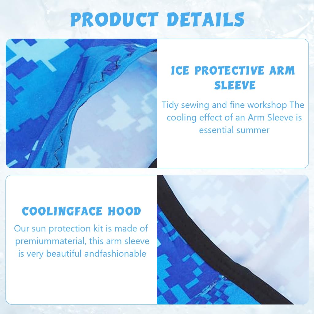 PALAY Arm Sleeves UV with Compression & Cooling Effect, UV Protection Gloved Arm Sleeves for Men & Women Cycling Ice Arm Sleeve Fingerless Sun Compressionm for Golf, Baseball, Basketball