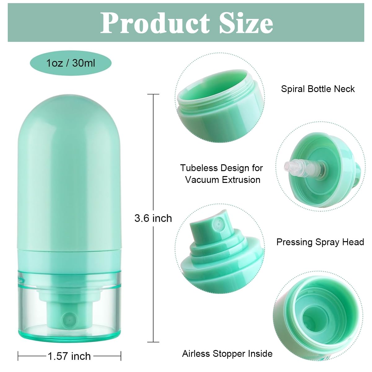 MAYCREATE 3Pcs Travel Spray Bottles 30ml Empty Refillable Spray Bottle with Lid Fashion Macaron Color Travel Spray Bottles for Sanitizers, Skincare Products, Hair Sprays, Perfume