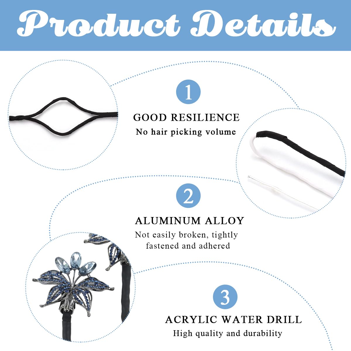 PALAY Hair Bun Accessories for Women Floral Easy Hair Bun Maker for Hair Metal Rhinestone Bun Clips for Hair Elegant Hairstyle Twist Bun Shaper for Women Ladies Daily, Party, Wedding