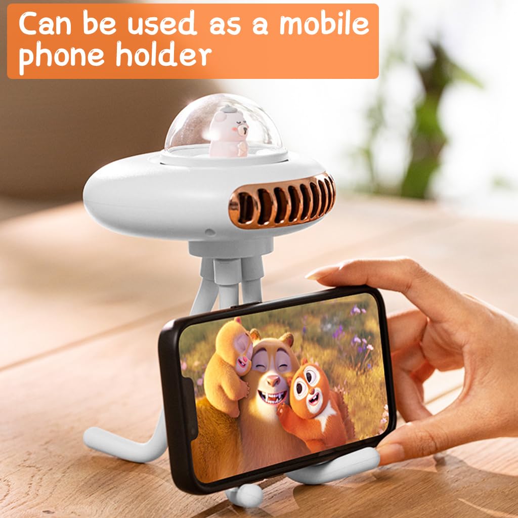 ZORBES Mini Portable Fan, Stroller Fan Mini USB Fan with 4 Speed Stroller Fan with 3 Silicone Claws USB Rechargeable Hand Fan 2000mAh Mini Fan Handheld Fan Desk Fan Portable Clip on Fan for Crib Stroller