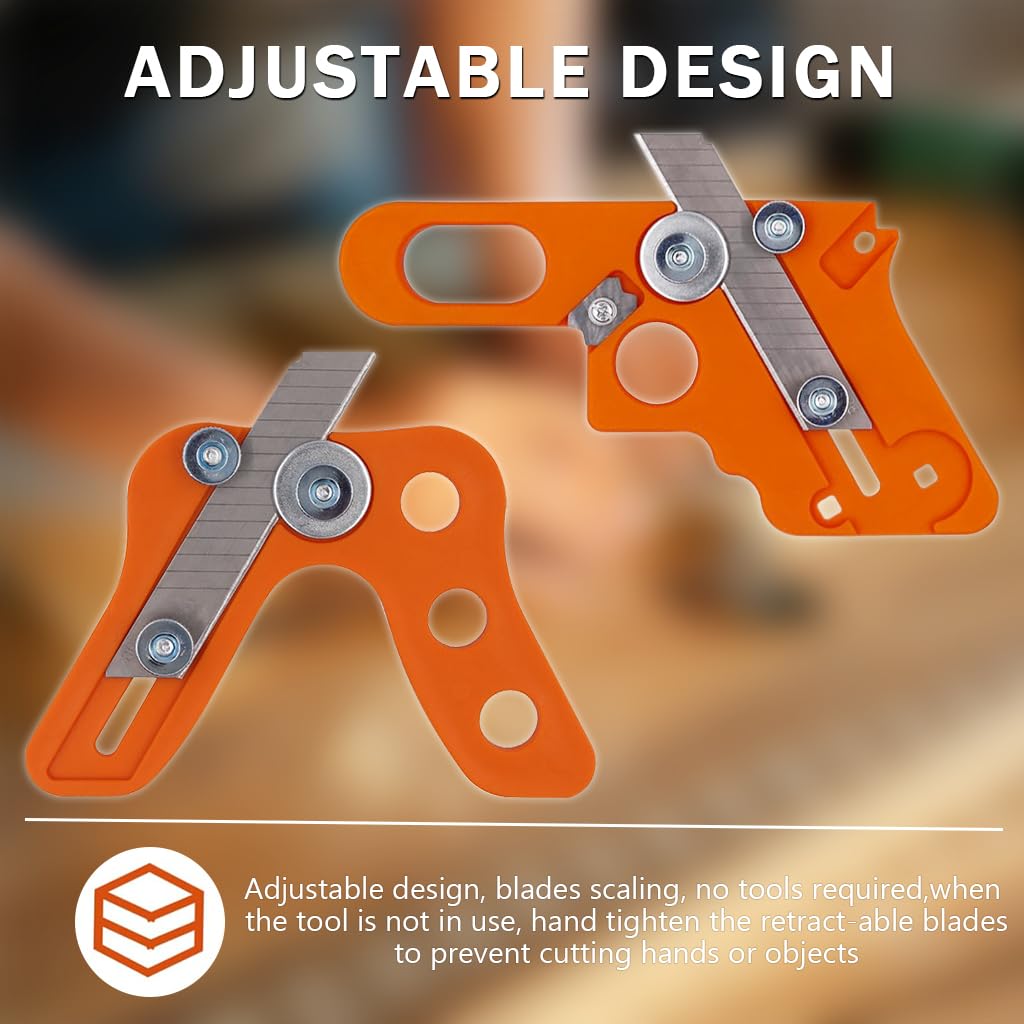 Serplex Edge Banding Trimmers with 10Pcs Blades Edge Cutter Tool Woodworking Hand Trimming Tool for Wood Edge Banding