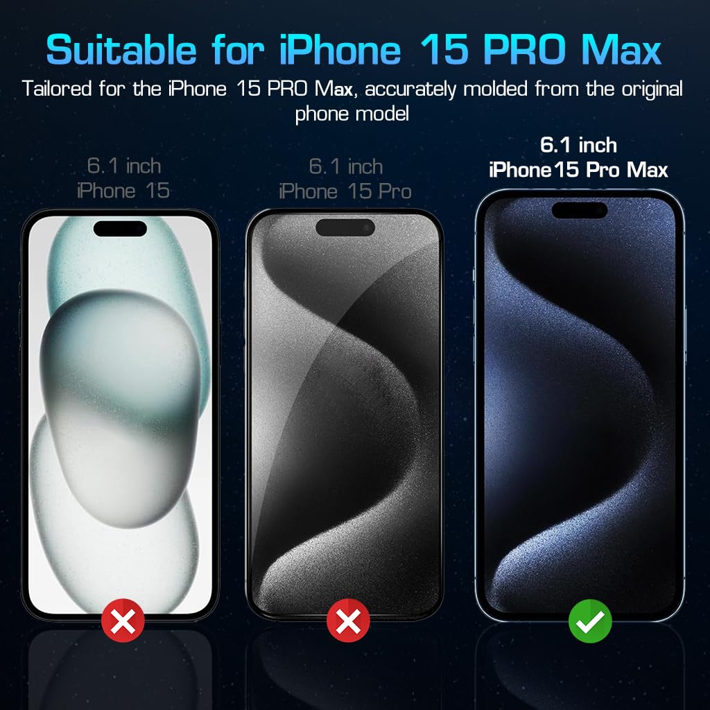ZORBES Phone Case for iPhone 15 Pro Max Phone Cover with 360° Rotatable MagSafe Ring Holder Support Wireless Charging Fashion Trasparent Protective Case for iPhone 15 Pro Max 6.7''