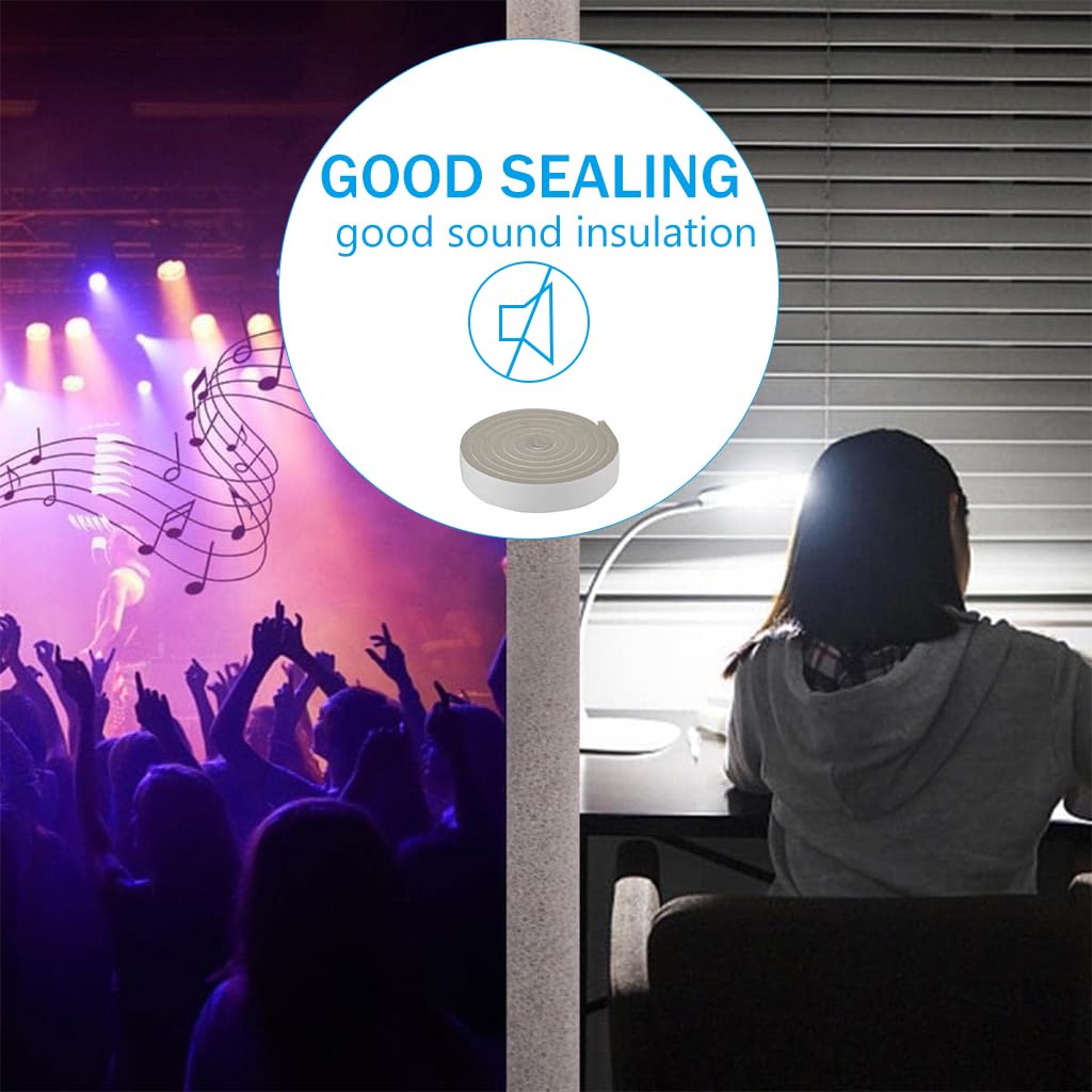 HASTHIP Window Gap Filler Strip Gap Sealing Tape Self-Adhesive Foam Tape Gap Sealing Tape 3cm x 200 cm Noise Reduction Windproof Window Gap Sealer Foam Strip