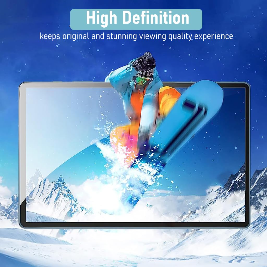 ZORBES [2-Pack Screen Protector for Samsung Galaxy Tab S7 FE 5G/S9 Plus/S8 Plus/S7 Plus 12.4 inch, Tempered Glass Screen Protector HD Anti-glare Screen Film Guard Anti-Scratch Tempered Film, 12.4
