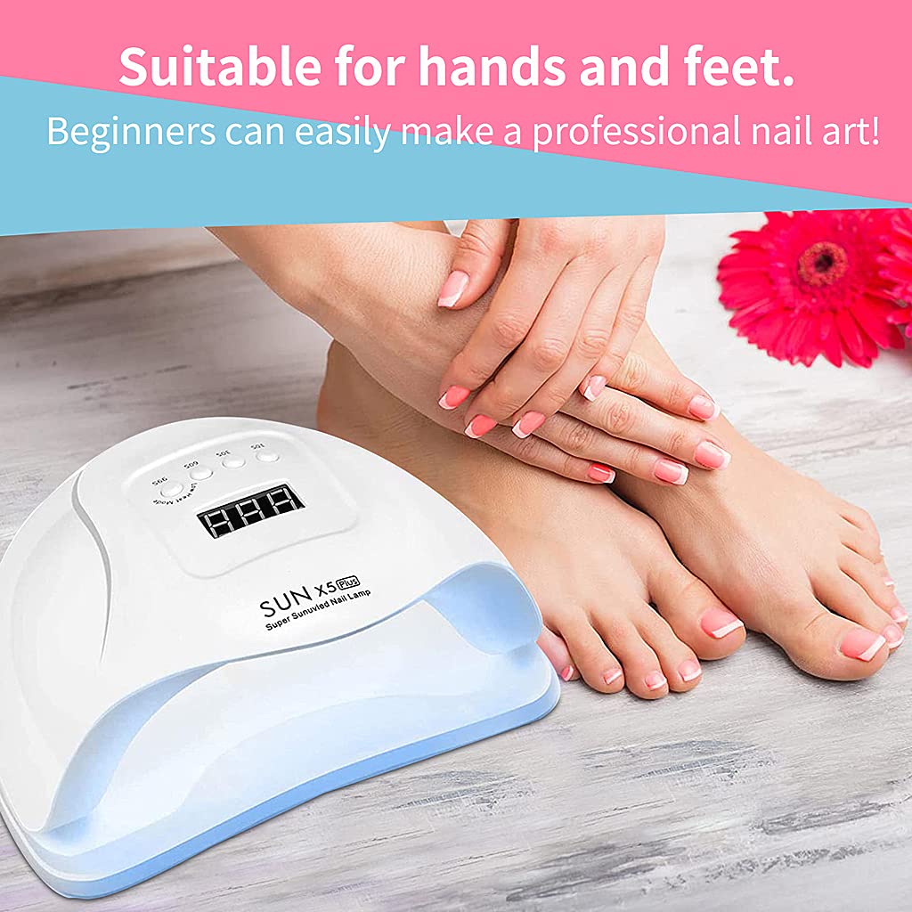 MAYCREATE 150W UV Lamp for Nail Art Manicure Professional Intelligent 36 LED Automatic Sensor Nail Polish Dryer Machine With 4 Timer, Pedicure Tool Fingernail and Toenail