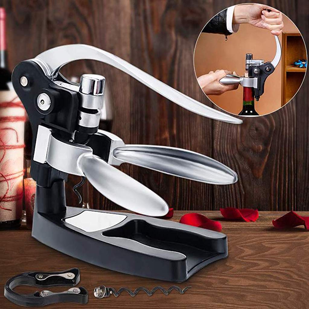 ELEPHANTBOAT Wine Opener Corkscrew Kit - Manual Rabbit Wine Bottle Opener Corkscrew Set - Screwpull Levers with Foil Cutter Cork Gift for Family Friends