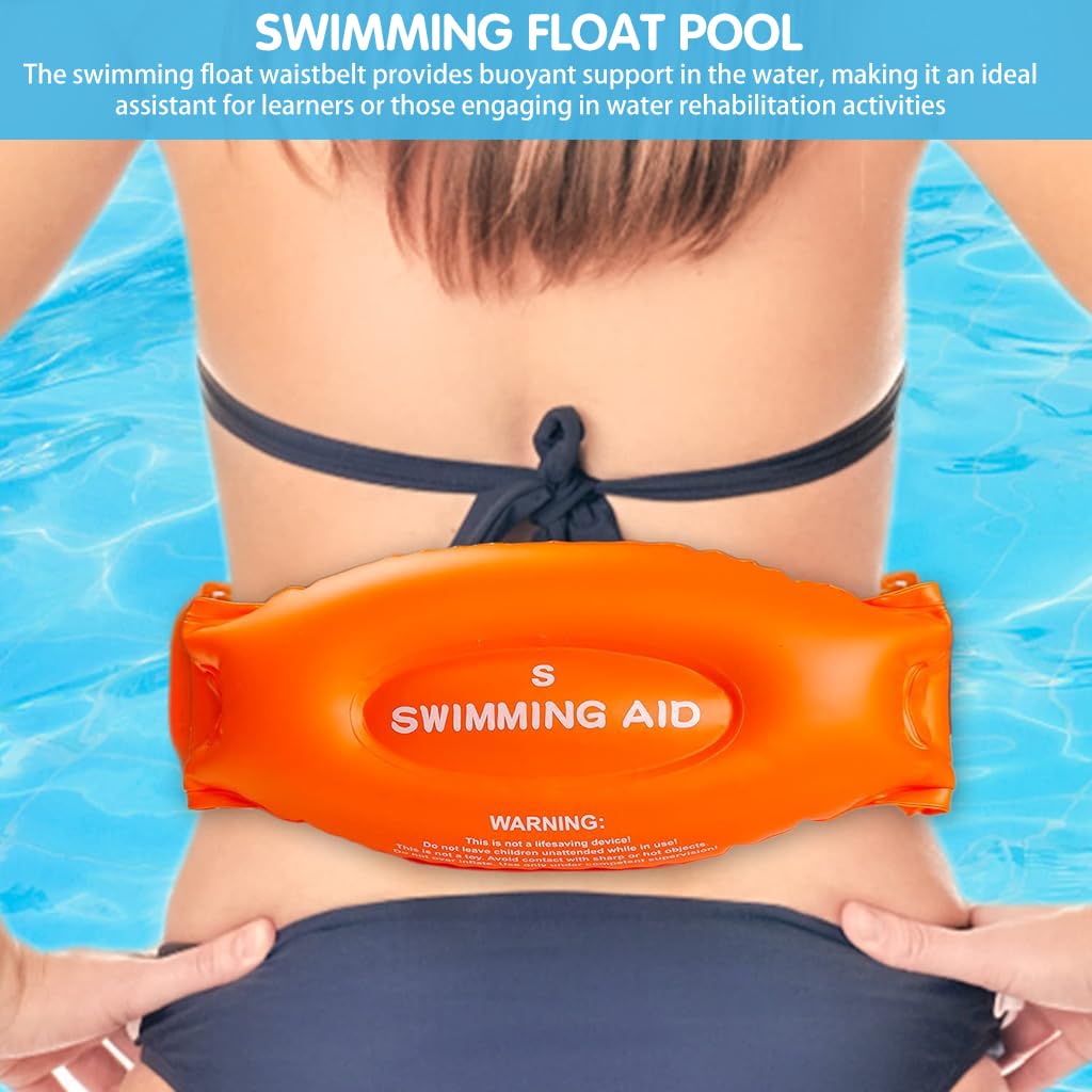 Proberos Pool Float for Adult, Swim Float Belt Inflatable PVC Swim Aid 35 Inches Swimming Float Waistbelt Quick Release Swimming Float, Great for Pool Swimming or Training (S)