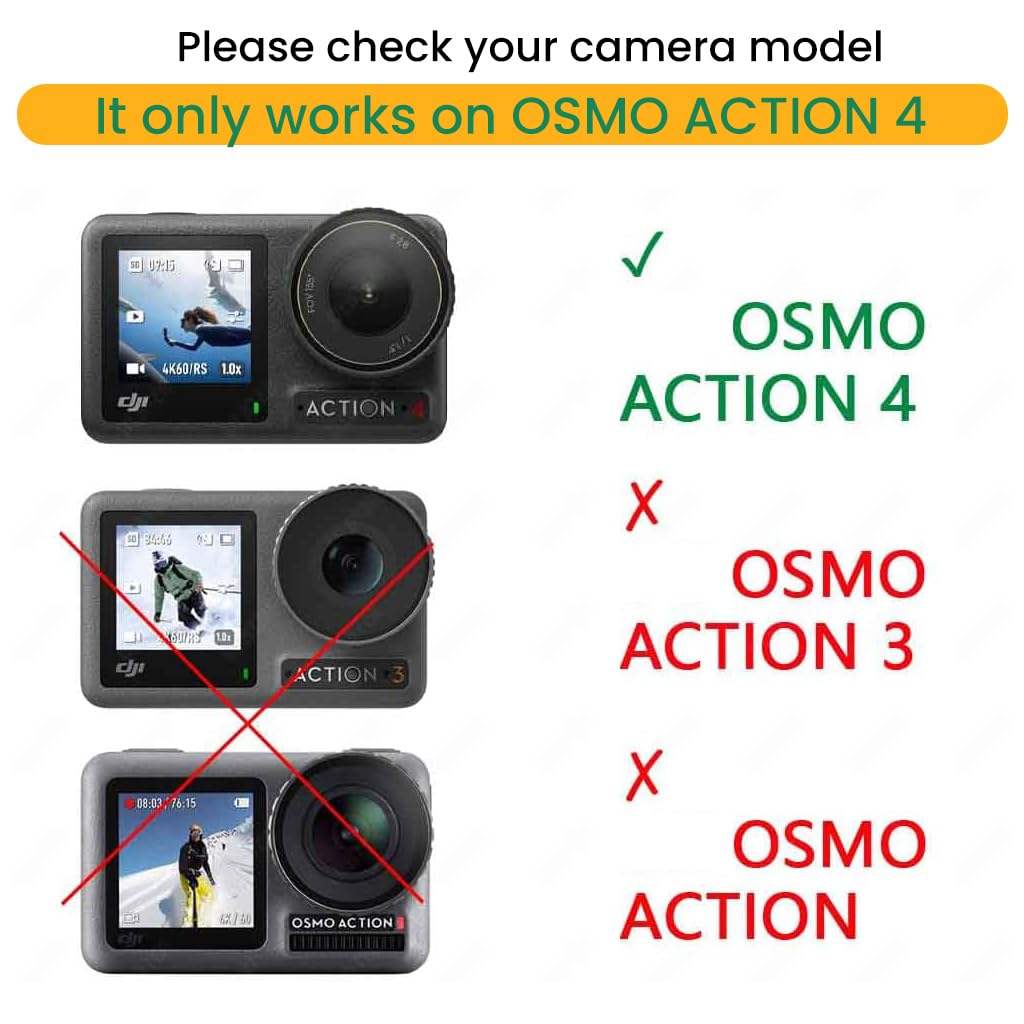 ZORBES Screen Protectors Lens Protector for OSMO ACTION 4, Anti-glare HD Tempered Glass Screen Protectors with Removable Lens Cover Anti-screatch 9H Tempered Glass Screen Protectors for OSMO ACTION 4