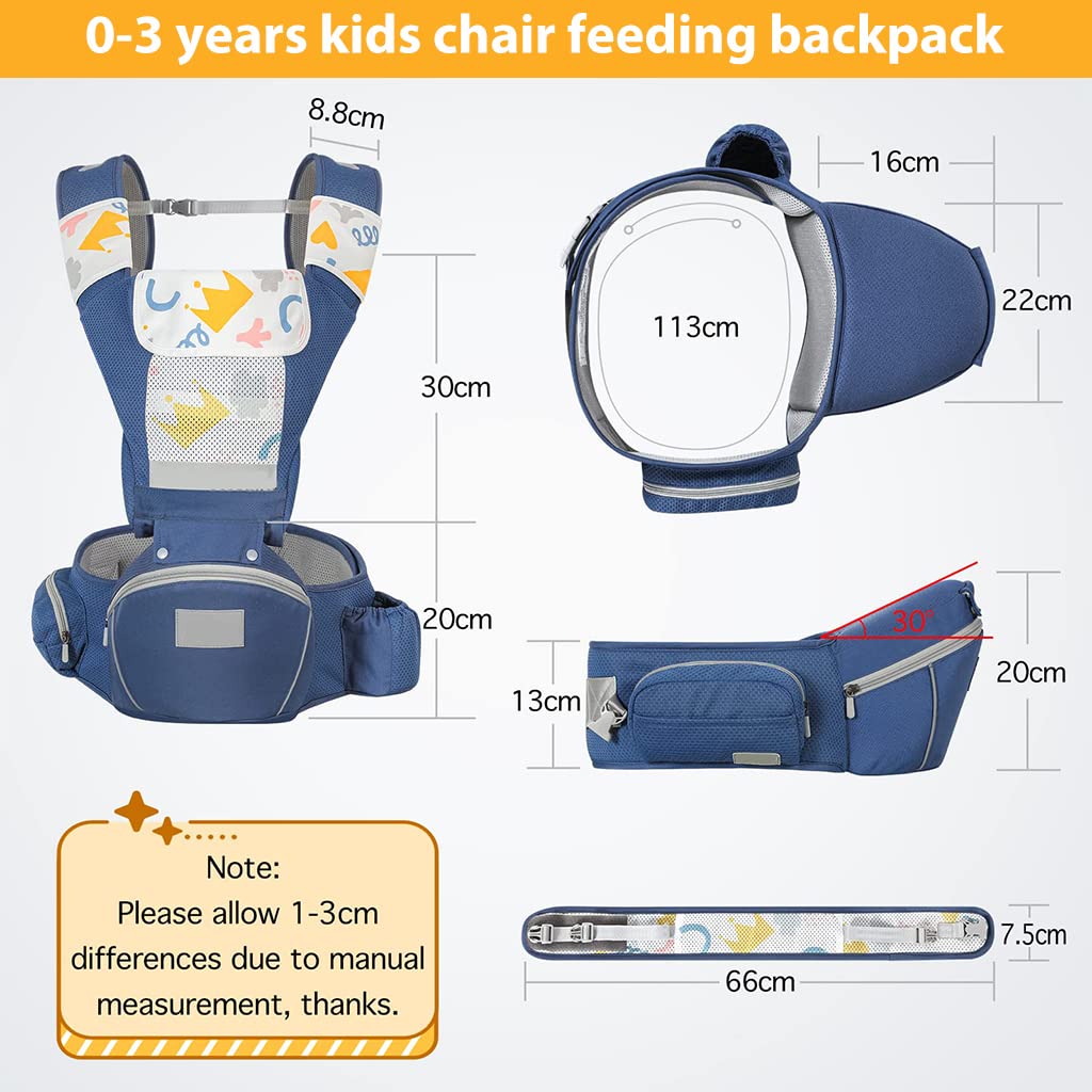 SNOWIE SOFT 7 in 1 Baby Carrier with Seat Belt and Lumbar Support for Newborn to Toddler, Soft and Breathable Baby Carry Bags for 0-36 Months Baby (22-40lbs)