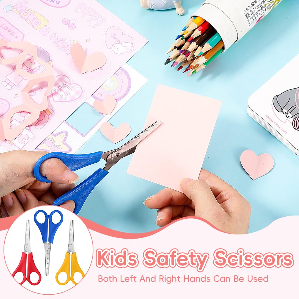 HASTHIP Kids Scissors Bulk Set of 3-Pack, 5