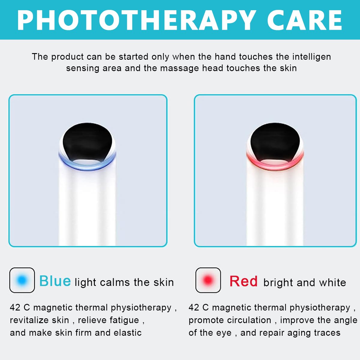 HANNEA Electric Eye Massager Wand, Face Massage Tool Wand Pen, Chargeable Facial Massager, Eye Massager for Dark Circles, Eye Bags, Puffiness Under Eyes
