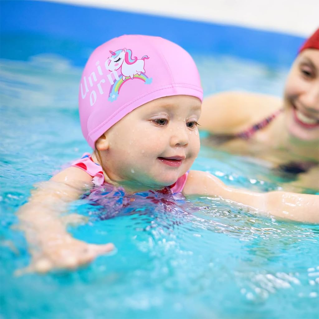 Proberos 1 Pieces Kids Swimming Caps for Kids, Toddler, Children, Boys and Girls,