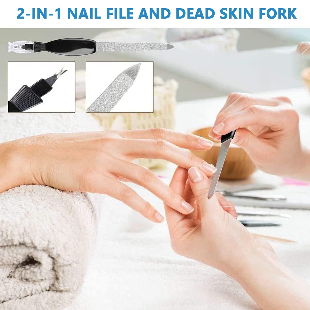 HASTHIP 23 in 1 Stainless Steel Professional Foot Rasp Manicure, Pedicure Tool Set Kit for Foot Care