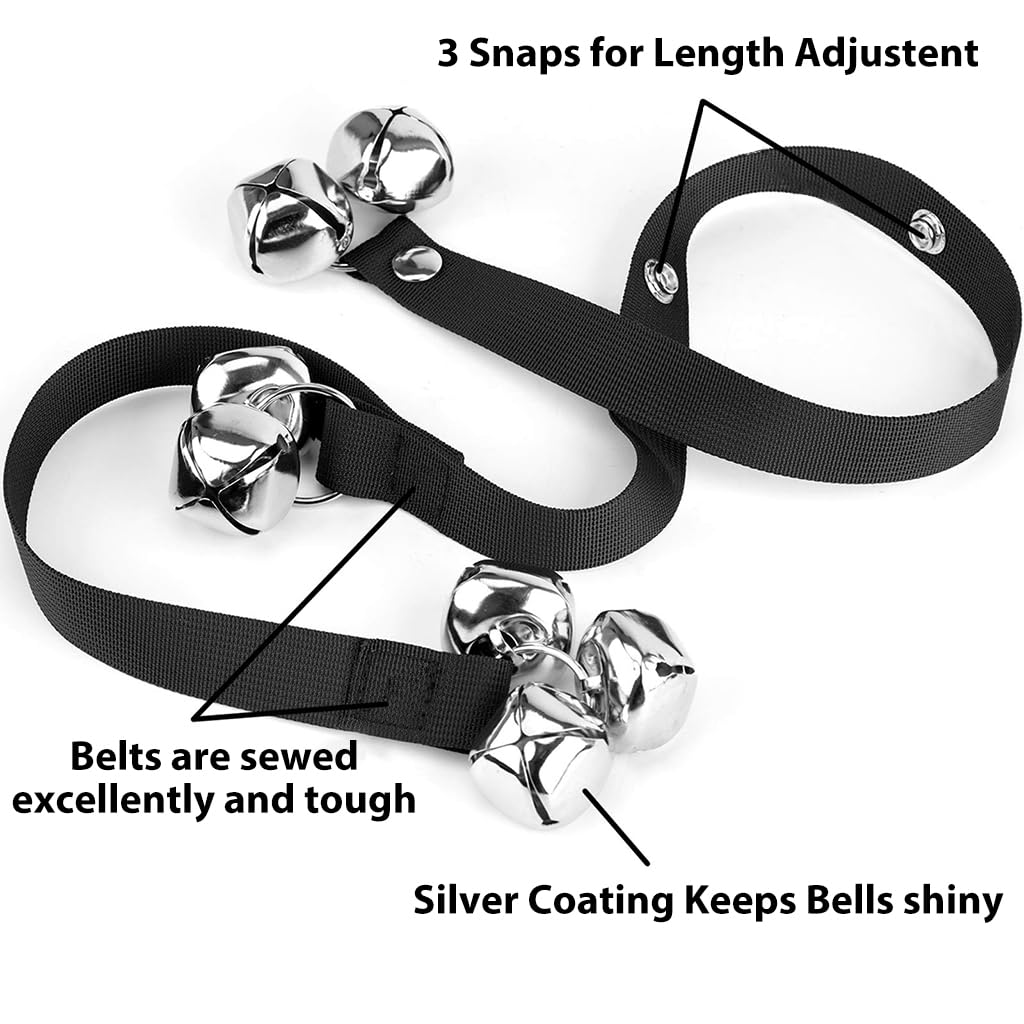 Qpets Dog Doorbell Training Bell Door Hanging Bell for Potty Training, Going Out, Simple Dog Training Bell for Behavior Training & Communication 85cm Long Training Bell for Puppies, Adult Dog