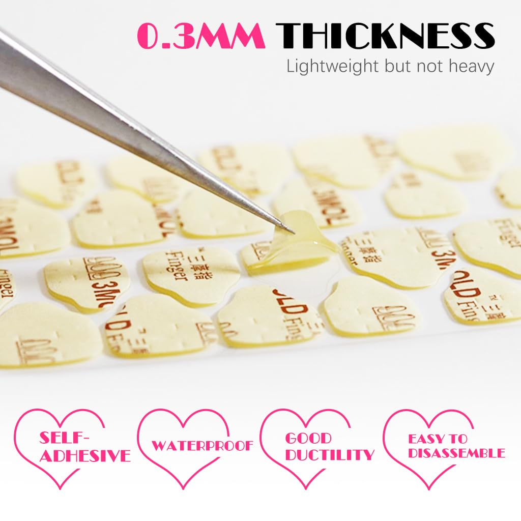 MAYCREATE 10 Sheets Double Side Nail Adhesive Tabs, Nail Glue For Press On Nails with Nail File and Nail Sticks, Press on Nails Sticky Tabs Nail Glue Sticker