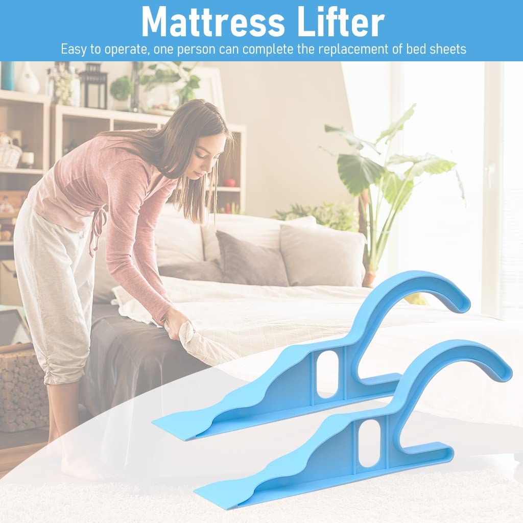 HASTHIP 2Pcs Mattress Lifter Tool, Bedsheet Tucking Tool, Bed Making Tool Mattress Lifter, Helps Lift and Hold The Mattress, Can Tuck Sheets or Bed Skirts Alleviating Excess Strain
