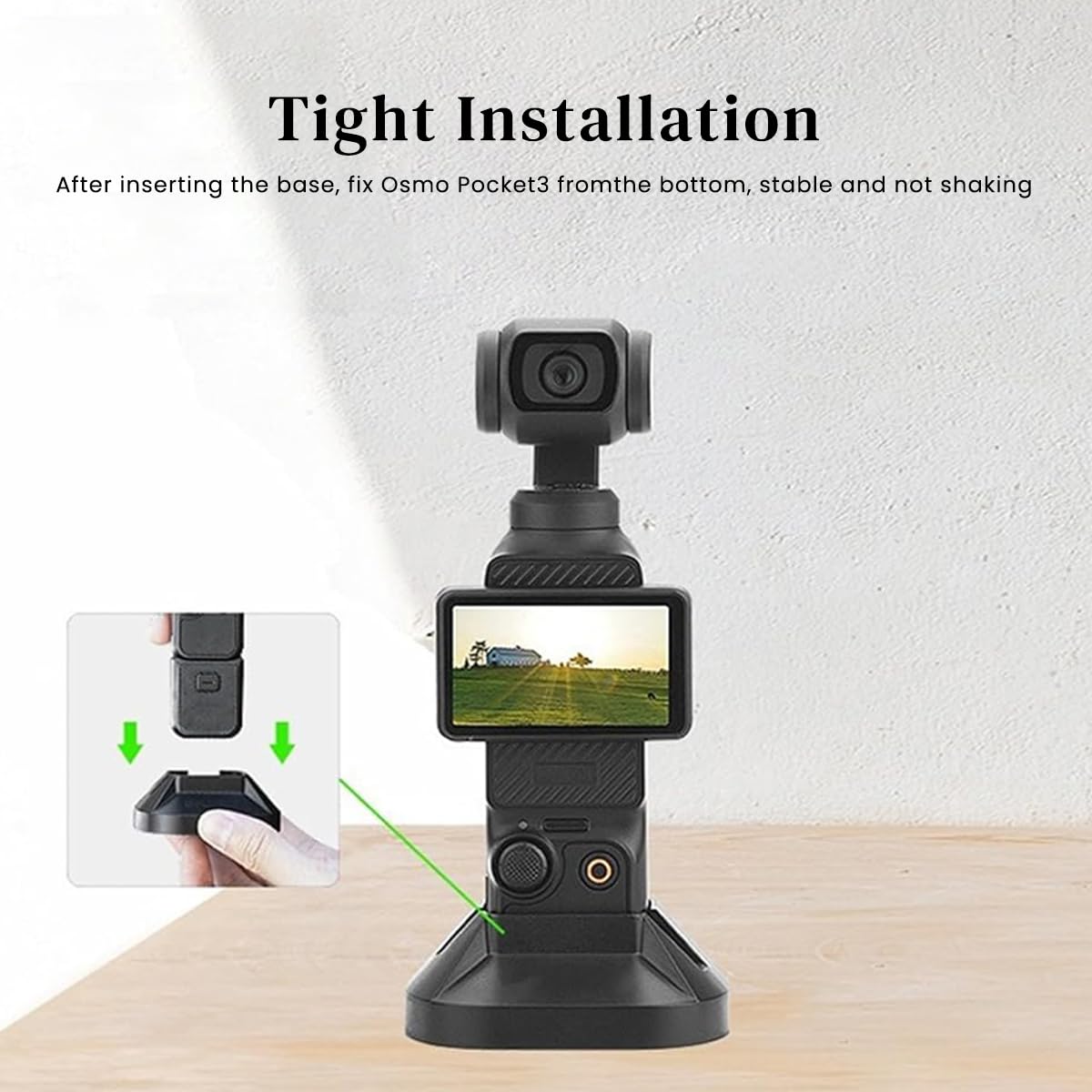 ZORBES Stand Base for DJI OSMO Pocket 3 Anti-Slip Bottom Stand Base for DJI OSMO Pocket 3 Accessory Mount Desk Holder for DJI OSMO Pocket 3